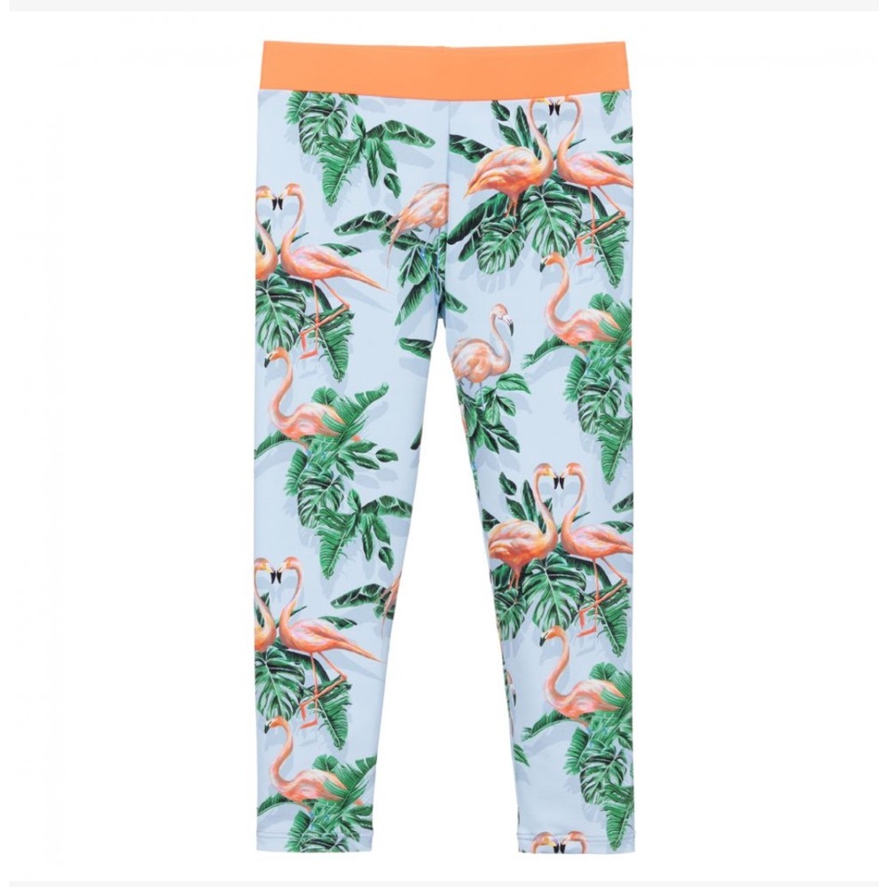STELLA MCCARTNEY KIDS BLUE FLAMINGO LEGGINGS
